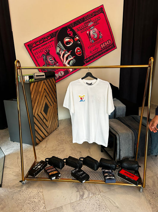 Louis Vuitton Arka Baskılı Beyaz